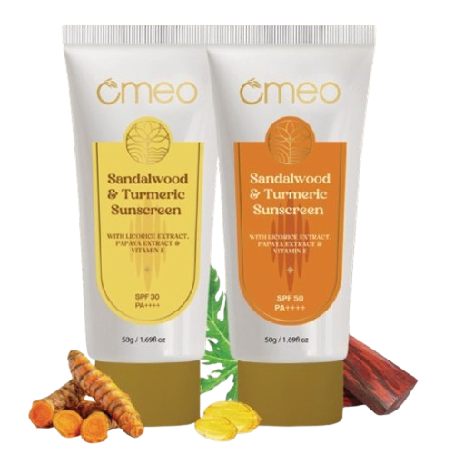 OMEO | Sandalwood & Turmeric SPF 30 & 50++++ Sunscreen 200g